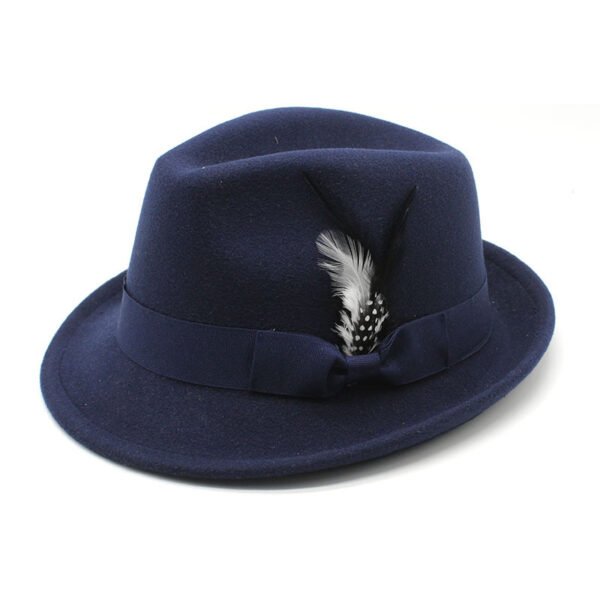 Men's Billycock Feather Fur Felt Hat - Image 3