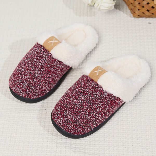 Fluffy Slippers Home Indoor Warm Thick-soled Cotton Slippers - Image 3