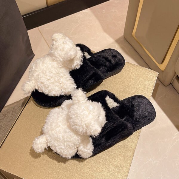 Cotton Slippers Female Puppy Doll Fluffy Slippers - Image 6