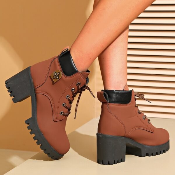 Chunky Heel Plus Size Martin Boots Thick Bottom Fashion All-match - Image 3