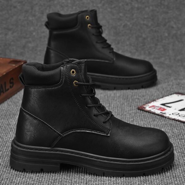 Thick-soled Labor Protection Outdoor Mountaineering Sports Men Leather Boots - Image 2