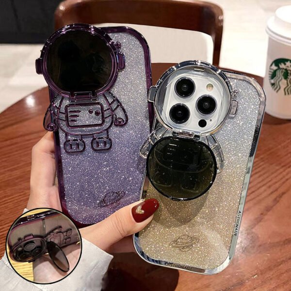 Astronaut Glitter Phone Case for iPhone 14/13/12/11 - Image 2