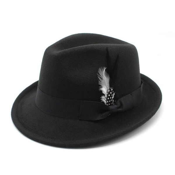 Men's Billycock Feather Fur Felt Hat - Image 4