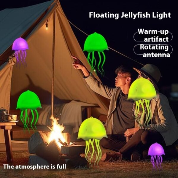 Jellyfish Lamp USB Colorful Voice Control Swimming Ambience Light - Image 2