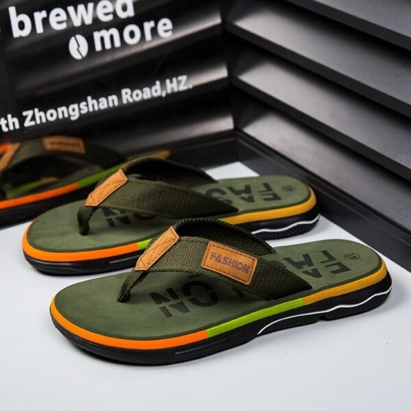 Men's Flip Flops Summer Outdoor Non-slip Soft Bottom Sandals Woven Belt Clip - Image 8