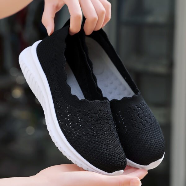 Low-cut Flying Woven Fashion Plus Size Women's Shoes - Image 9