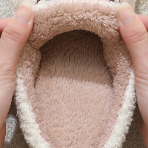 Christmas Slippers Reindeer Slippers For Women And Men Holiday Halloween Slippers Indoor Bedroom Fluffy Warm Fleece Slippers Winter Soft Cozy Home Non-Slip Soft Plush Slip-on Wool Lined House Shoes - Image 5