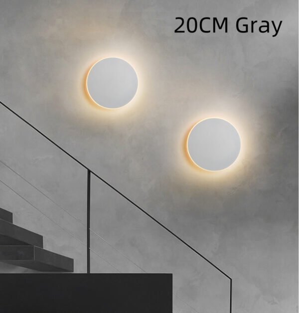 Simple Led Round Wall Lamp Touch Bedroom Bedside - Image 6