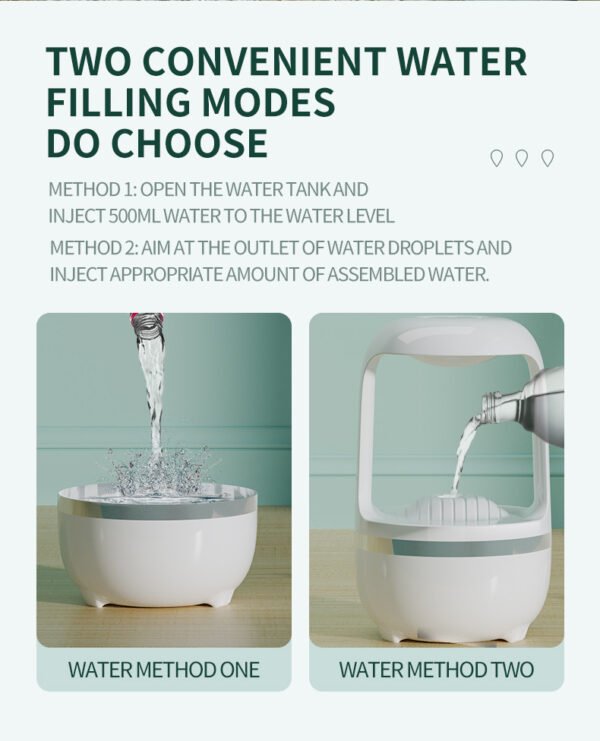 Anti Gravity Humidifier Water Drop Backflow Aromatherapy Machine Large Capacity Office Bedroom Quiet Heavy Fog Household Sprayer - Image 7