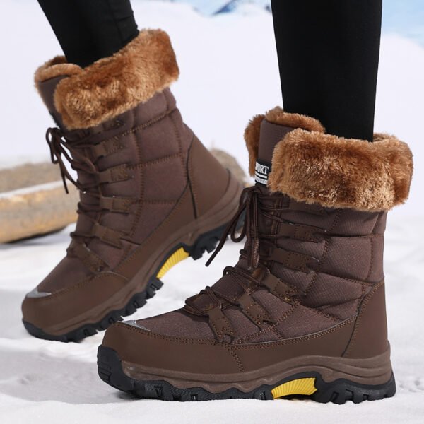 Waterproof And Cold-proof Long Boots Female Outdoor Plus Fluff Thickened - Image 2
