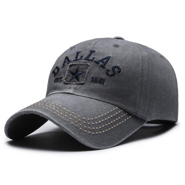 Soft Top Washed-out Vintage Coating Cloth Peaked Cap - Image 5