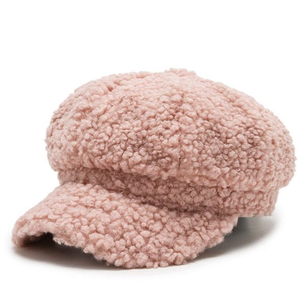 Cashmere Leather Brim Octagonal Hat - Image 3