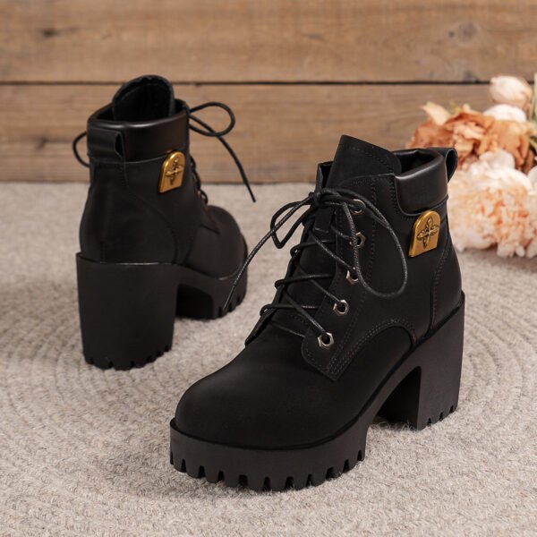 Chunky Heel Plus Size Martin Boots Thick Bottom Fashion All-match - Image 10
