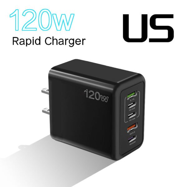 Mobile Phone Charger Multi-port Fast Charging Port European And American British Standard Charging Plug 120W Adapter - Image 8