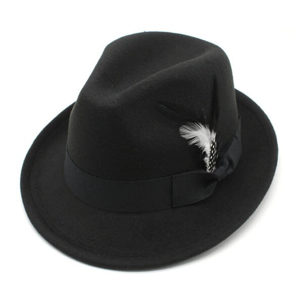 Men's Billycock Feather Fur Felt Hat - Image 2