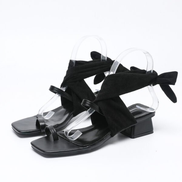 Summer Casual Plus Size Square Toe Mid-heel Women's Sandals - Image 2