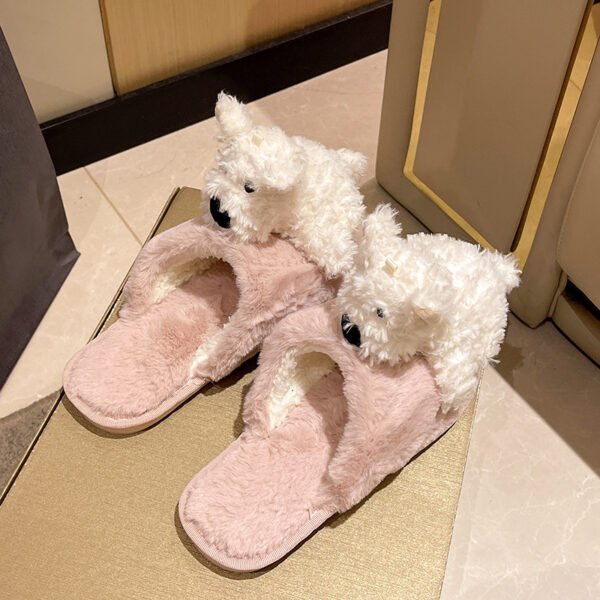 Cotton Slippers Female Puppy Doll Fluffy Slippers - Image 8