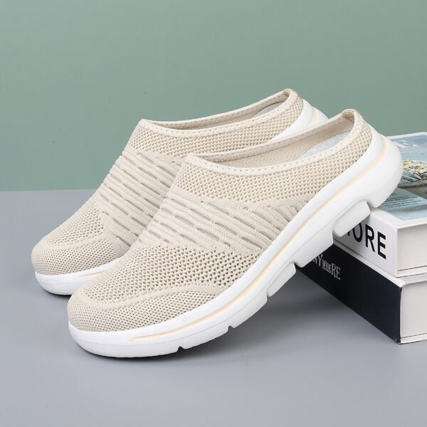 Korean Version Fly Woven Hollow Out Low Cut Slippers - Image 3