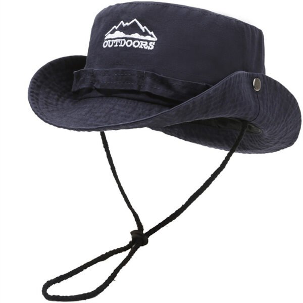 Summer Outdoor Mountaineering Slub Cotton Sun-proof Bucket Hat - Image 7