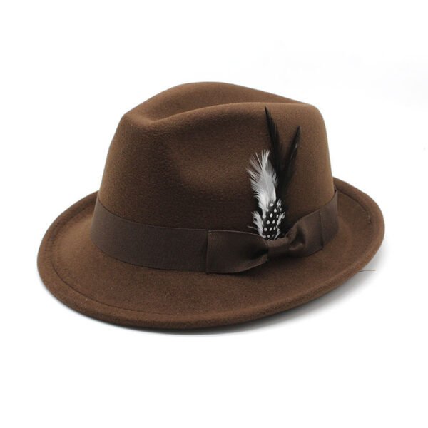 Men's Billycock Feather Fur Felt Hat - Image 8