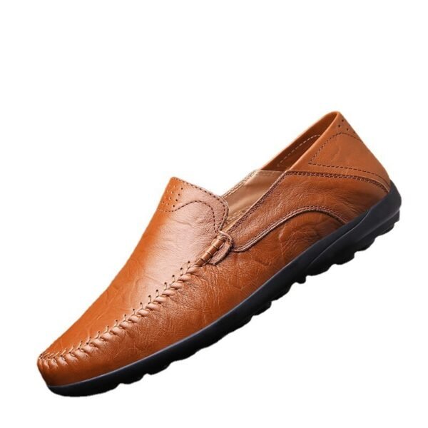 British Style Men's Casual Fashion Soft Bottom Leather Shoes - Image 4