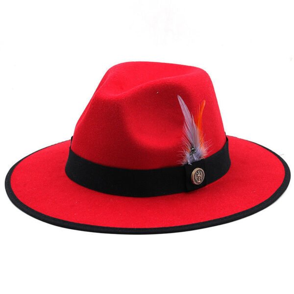 New Great Eaves Feather Ribbon British Retro Hat - Image 7