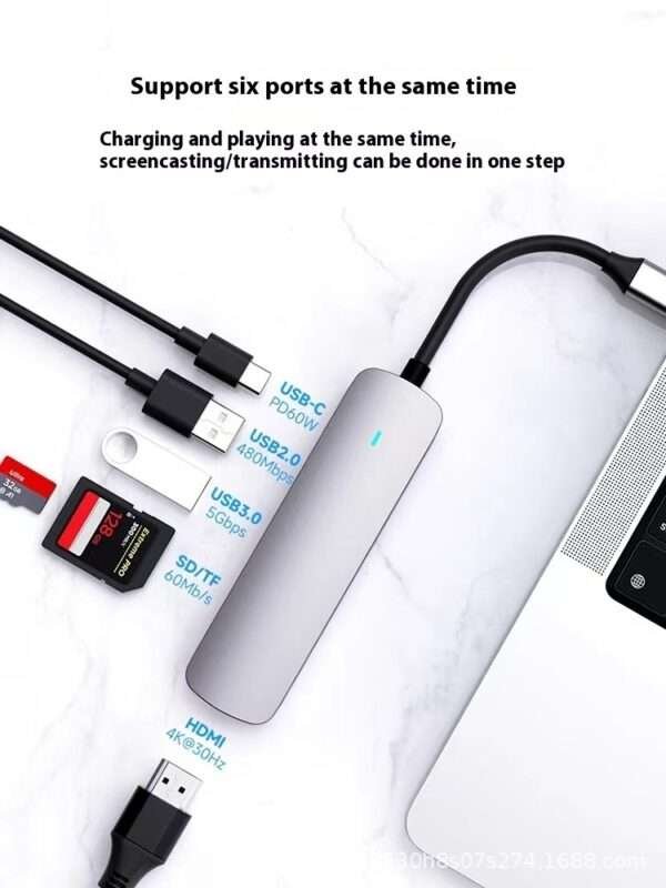 Type-c 7-in-1 Expansion Dock HDMI Projection Screen Usb Hub30 Multi-function Cable Seperater - Image 9