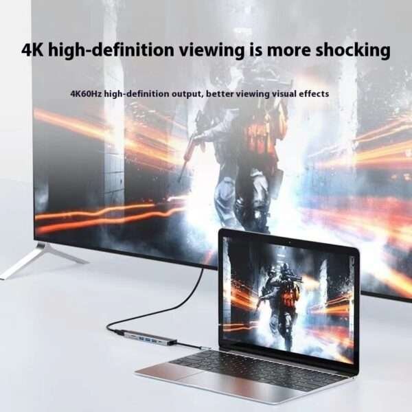Type-c 7-in-1 Expansion Dock HDMI Projection Screen Usb Hub30 Multi-function Cable Seperater - Image 4