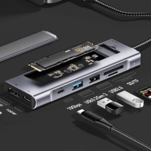 6in1 Typec Docking Station Usb Hub Expansion Interface 8in1 Hard Disk Box