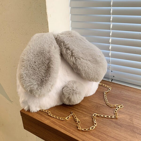 Cute Plush Ears Bunny Tail Fashion Bag - Image 3
