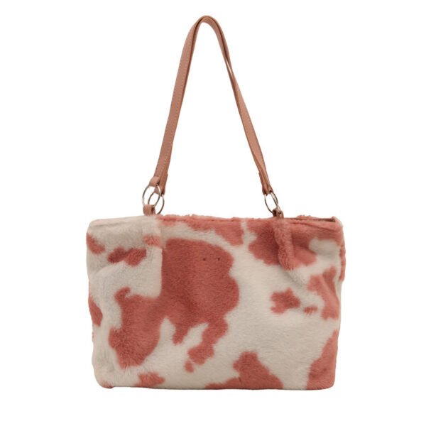 Fashion Casual Small Square Bag Simple Underarm Plush Hand-carrying Bag - Image 5