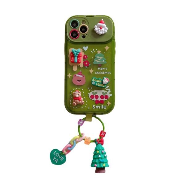Cute Xmas Santa & Elk Flip Case for iPhone 15/14/13/12/11 - Image 7
