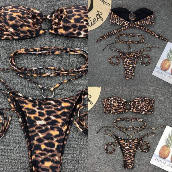 Leopard print bikini - Image 4