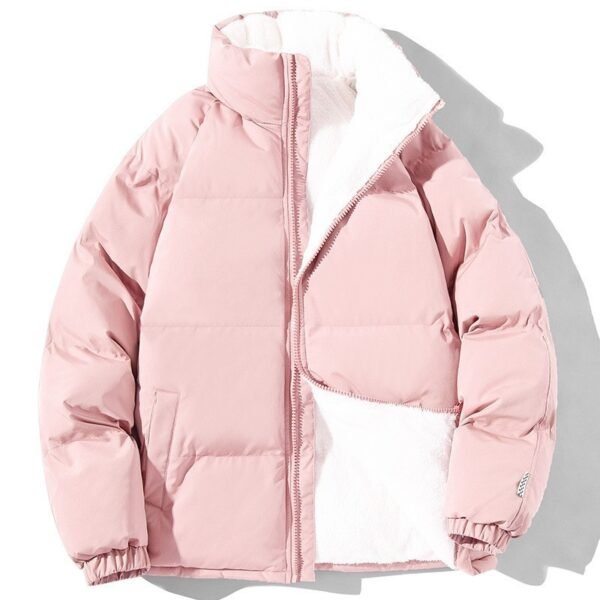 Couples Stand-Up Collar Jacket – Warm & Thickened Winter Coat - Image 6