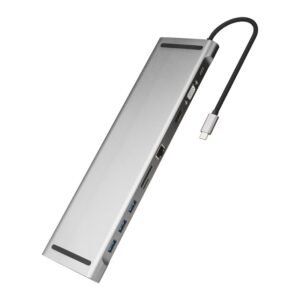 Cooling Bracket 10-Port Hub with HDMI & VGA Conversion