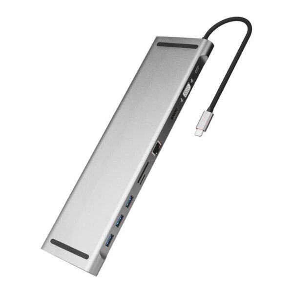 Cooling Bracket 10-Port Hub with HDMI & VGA Conversion