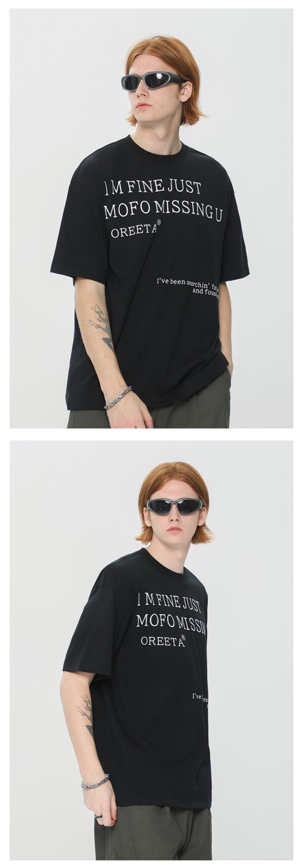 Fashion Offset Printing Cotton T-shirt Men - Image 3