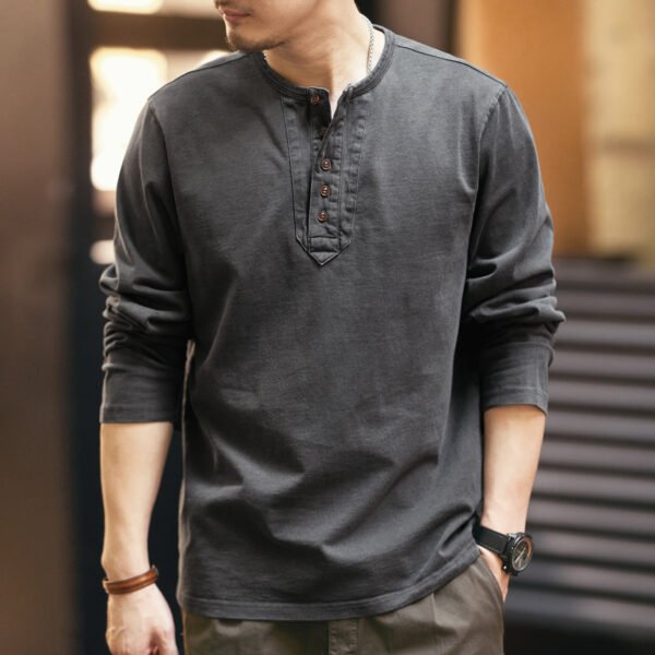 American Retro Heavy Long-sleeved T-shirt - Image 9