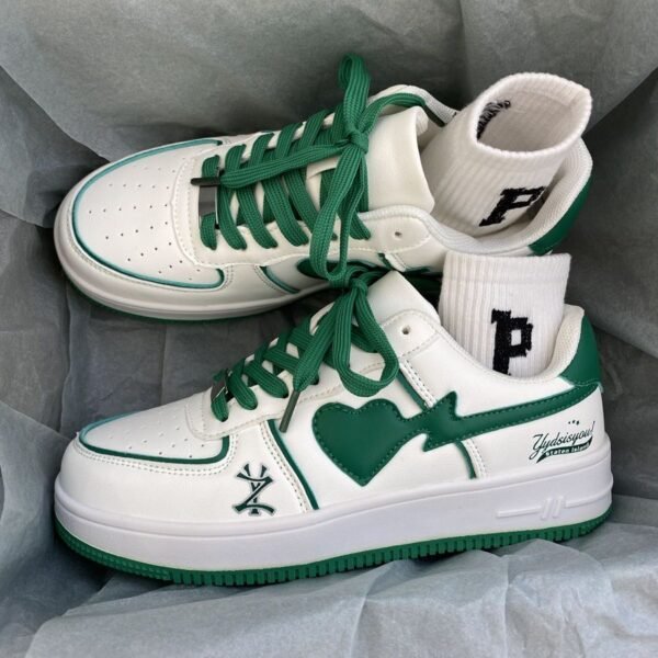 Trendy Love Casual White Shoes Women's Versatile College Lightweight Exercise Board Shoes - Image 5