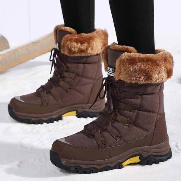 Waterproof And Cold-proof Long Boots Female Outdoor Plus Fluff Thickened - Image 4