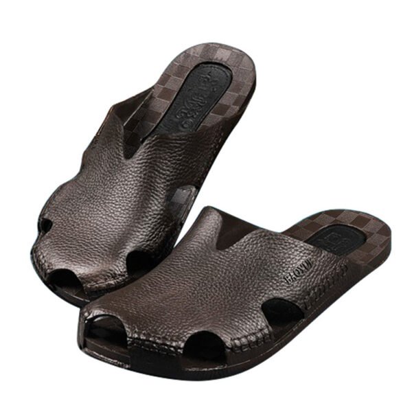 Men's Waterproof Closed Toe Flip Toe Plastic Slipper - Image 5