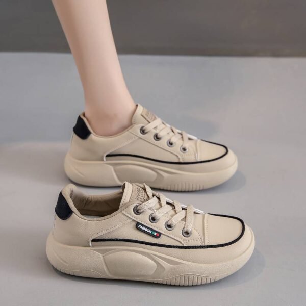Lightweight Casual Sneaker Women's Soft Bottom Running Shock Absorption Genuine Leather - Image 4