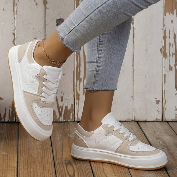 Women's Fashion Round Toe Color-blocking Casual Shoes - Image 4