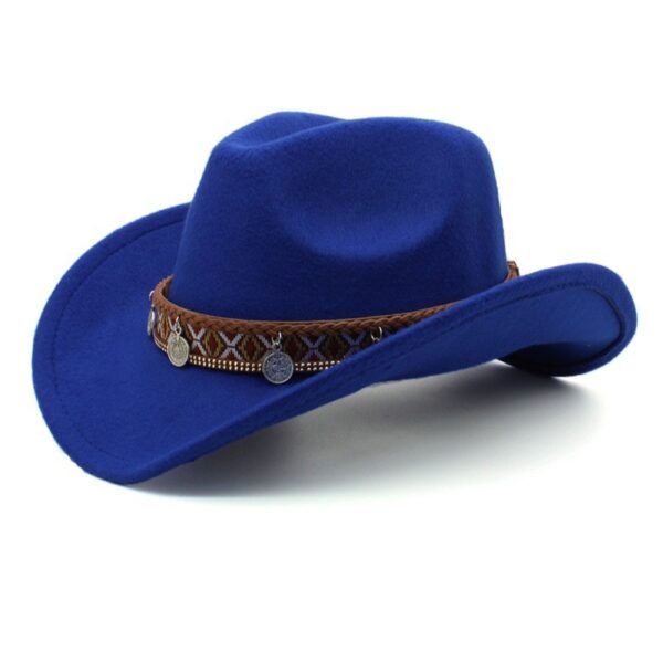 Pendant Casual Sun-proof Sun Protection Keeping Warm Boys And Girls Woolen Western Cowboy Hat - Image 8