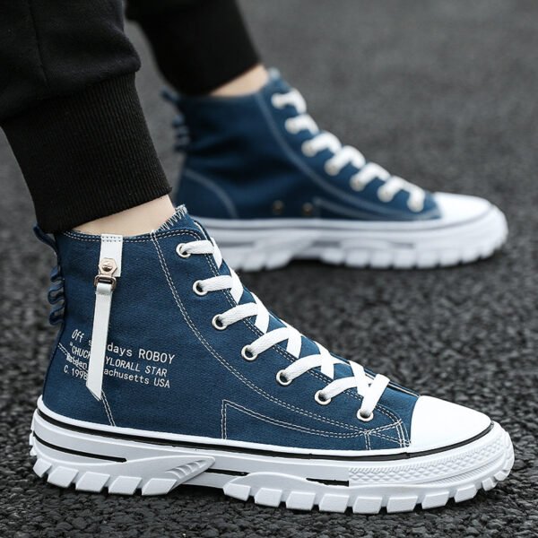 Canvas Shoes, Breathable Thick Sole, Board Shoes, Gaobang Casual Shoes - Image 4