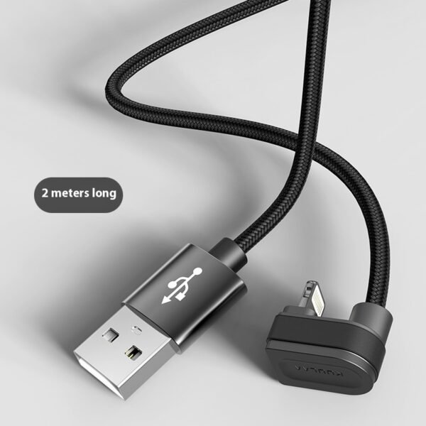 Braided Charging U-shaped Nylon Type-C Elbow Data Cable - Image 2