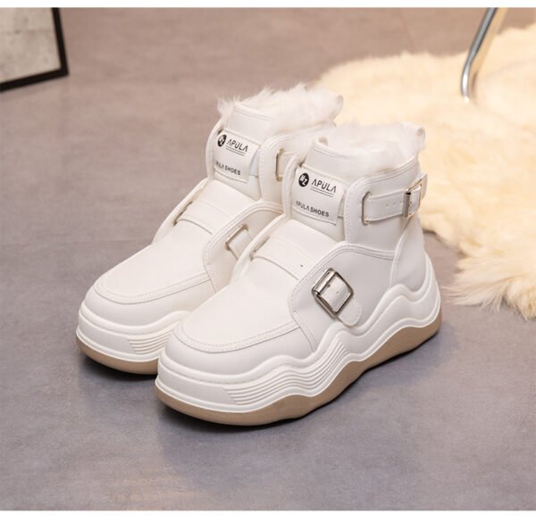 Woolen Cotton Thick Bottom Elevator Shoes Student Sports High Top - Image 6