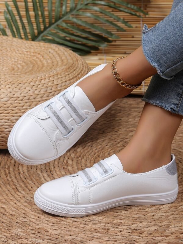 White Shoes Casual Versatile Slip-on Lazy Low-cut Flat - Image 7