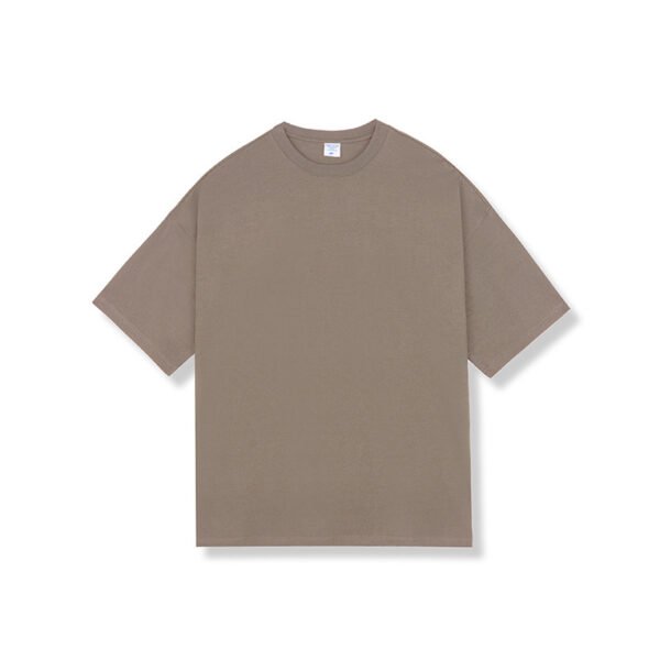 Solid Color Loose Cotton Crew Neck Short Sleeve Men - Image 6