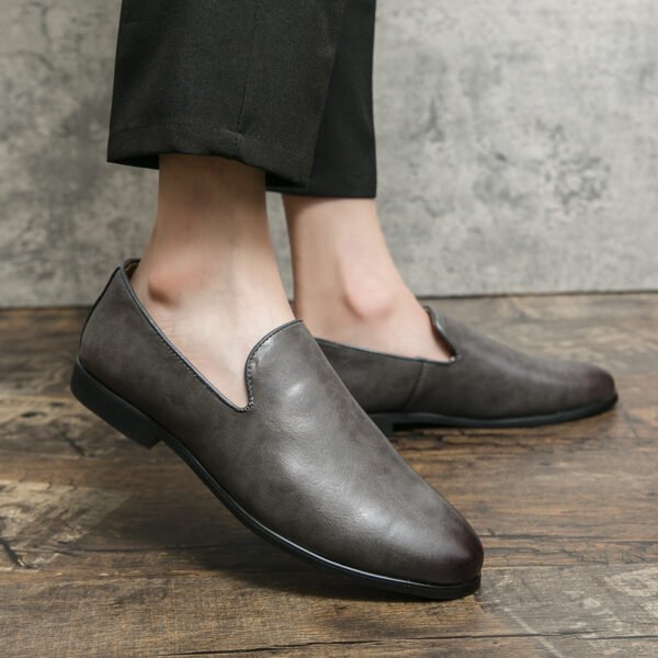 Breathable Casual Leather Shoes Korean Fashion Doug Shoes - Image 2